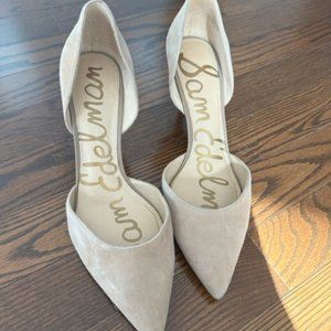 Sam Edelman Jaina Oatmeal Suede D'Orsay Pumps Size 10